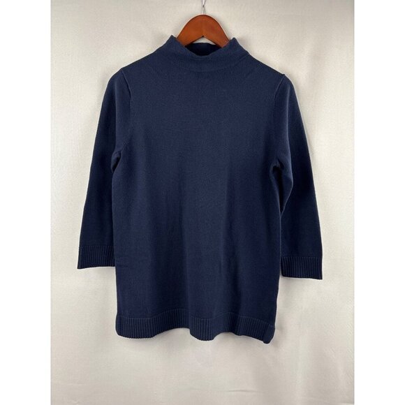 Iman Navy Turtleneck Sweater Small - Picture 1 of 5